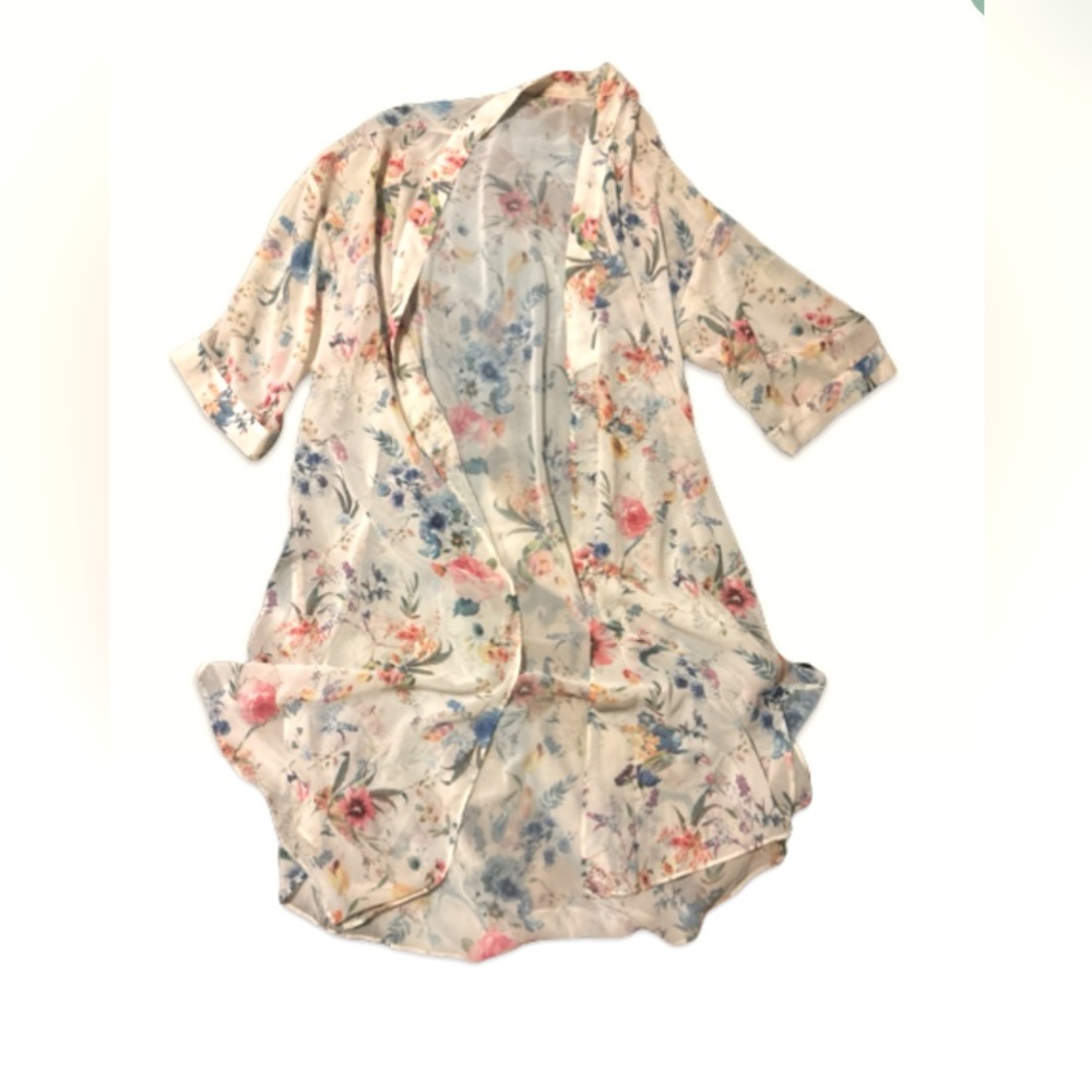 Floral duster kimono